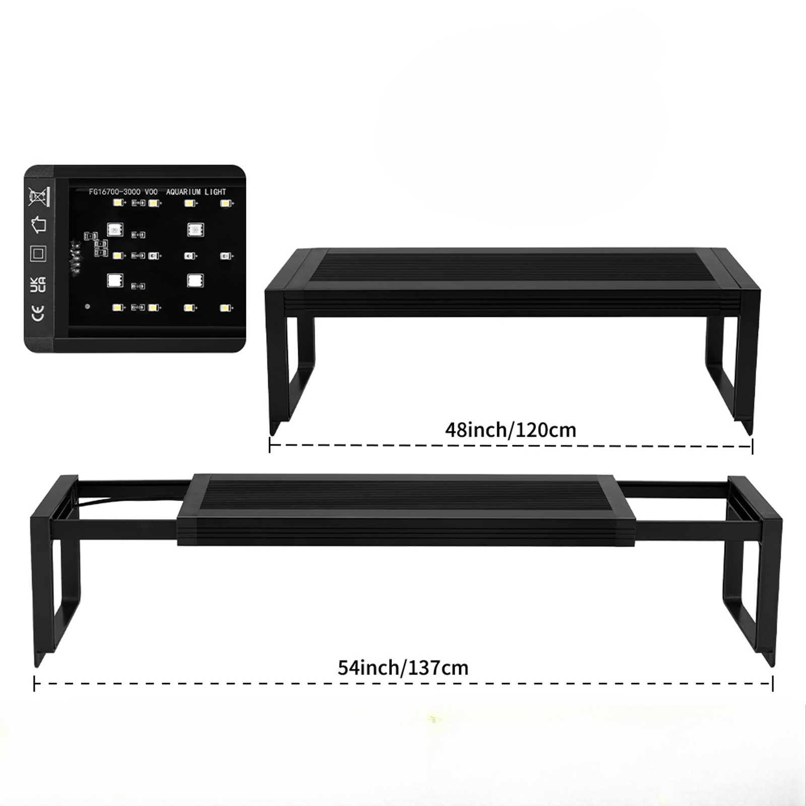 Planted Aquarium Hanging Light - إضاءة LED للأحواض المائية بطيف كامل
