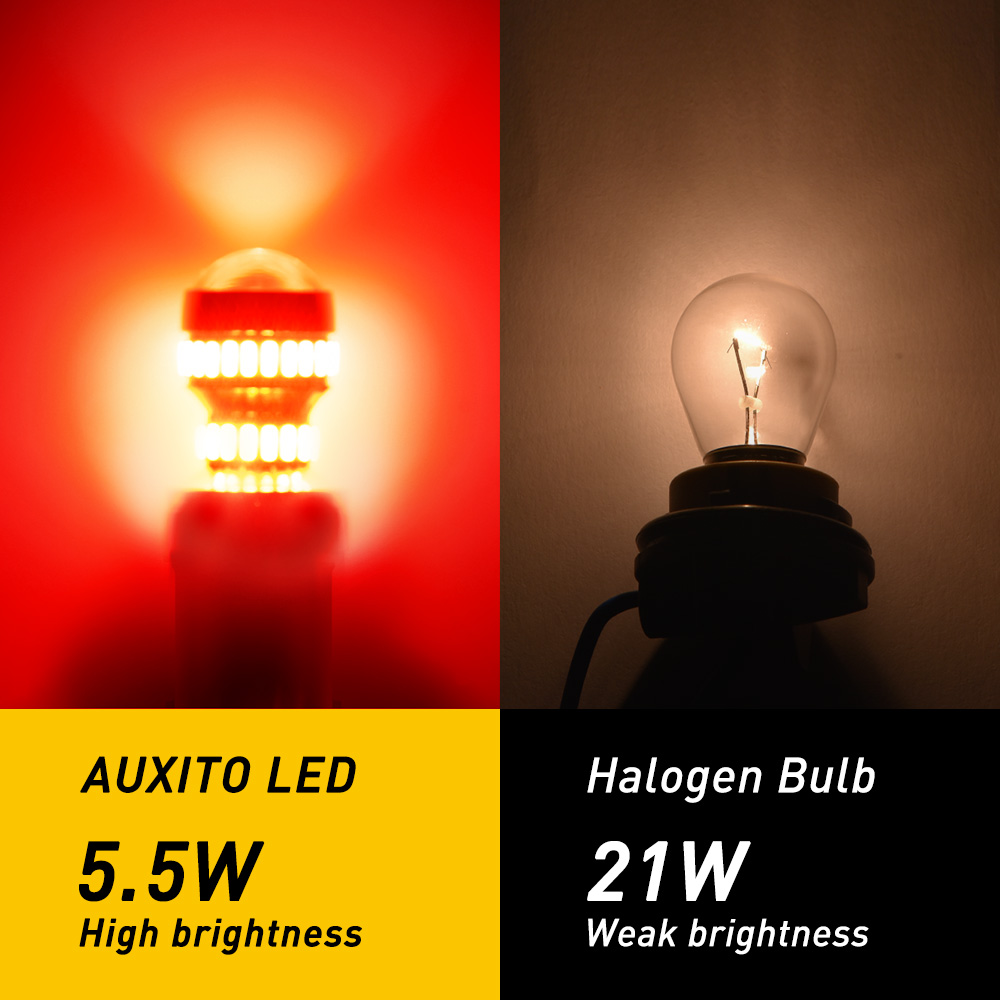 AUXITO 2 قطعة 1156 P21W Ba15s  - مراجعة Ludwigia Super Red وسعره