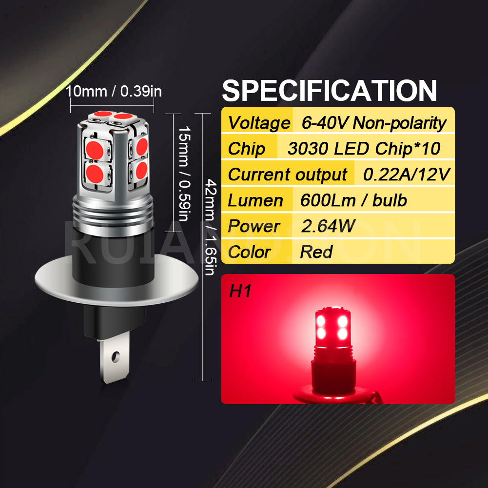 6-40 فولت H1 H3 مصباح LED فائق - مراجعة Ludwigia Super Red وسعره
