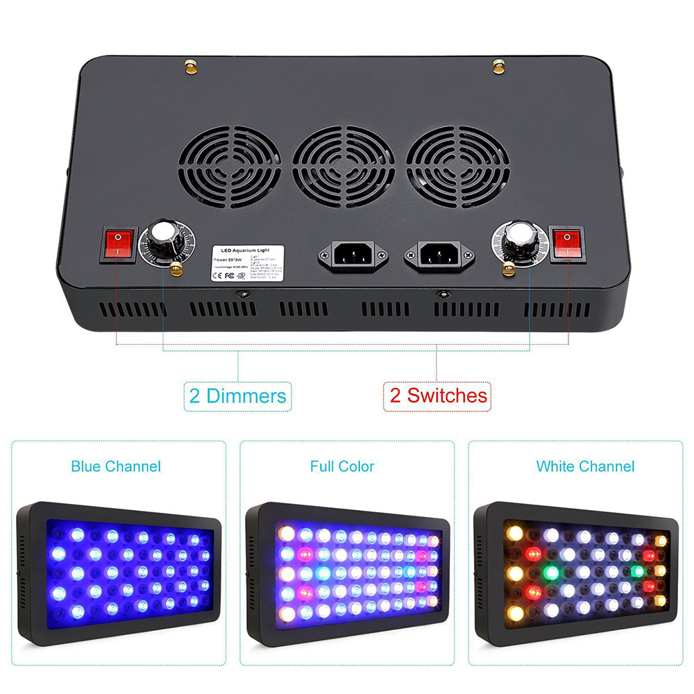 165 واط LED أحواض السمك ضوء عك - مراجعة Planted Aquarium Freshwater وسعره