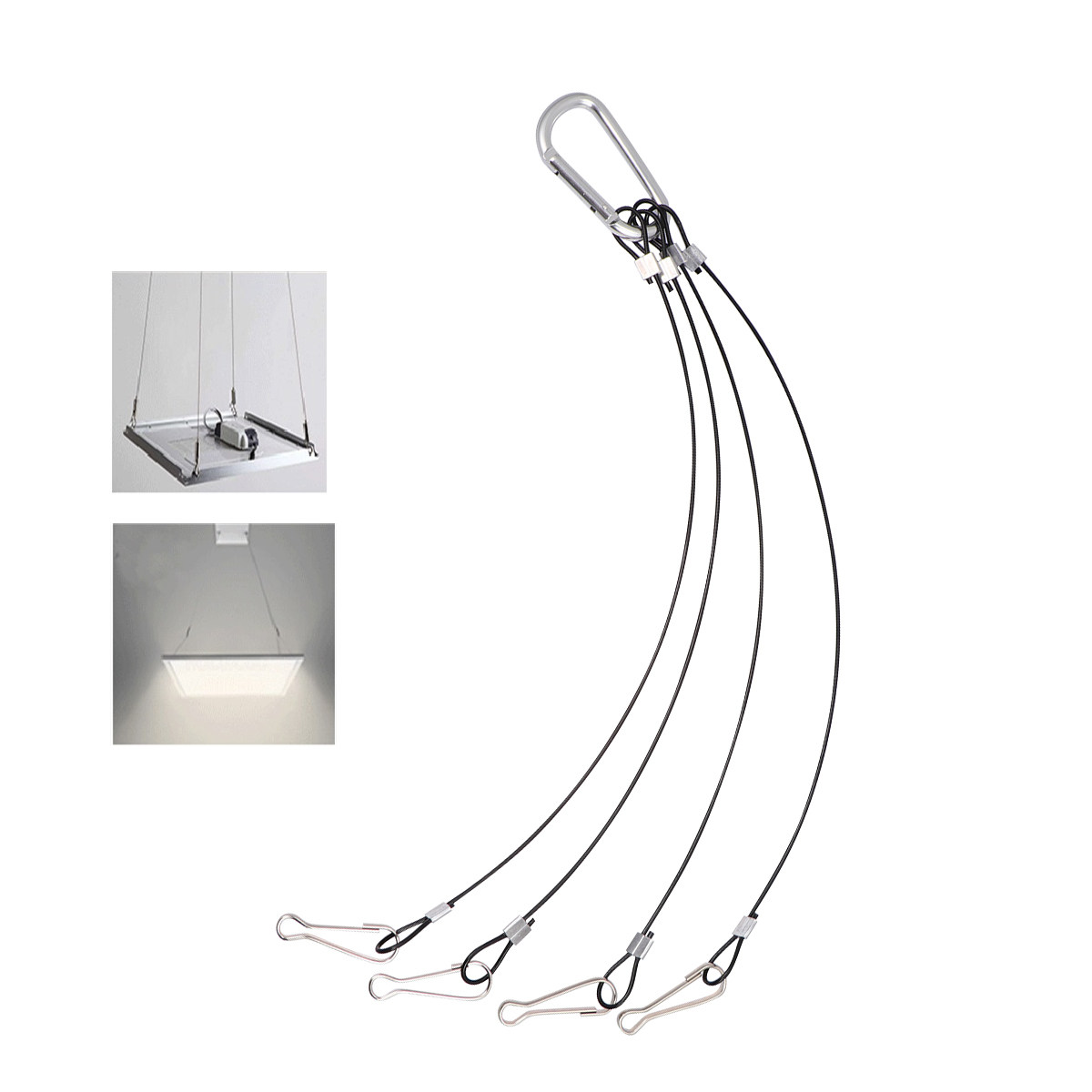 4 قطع من حبال التعليق الفولاذي - مراجعة Planted Aquarium Hanging Light وسعره